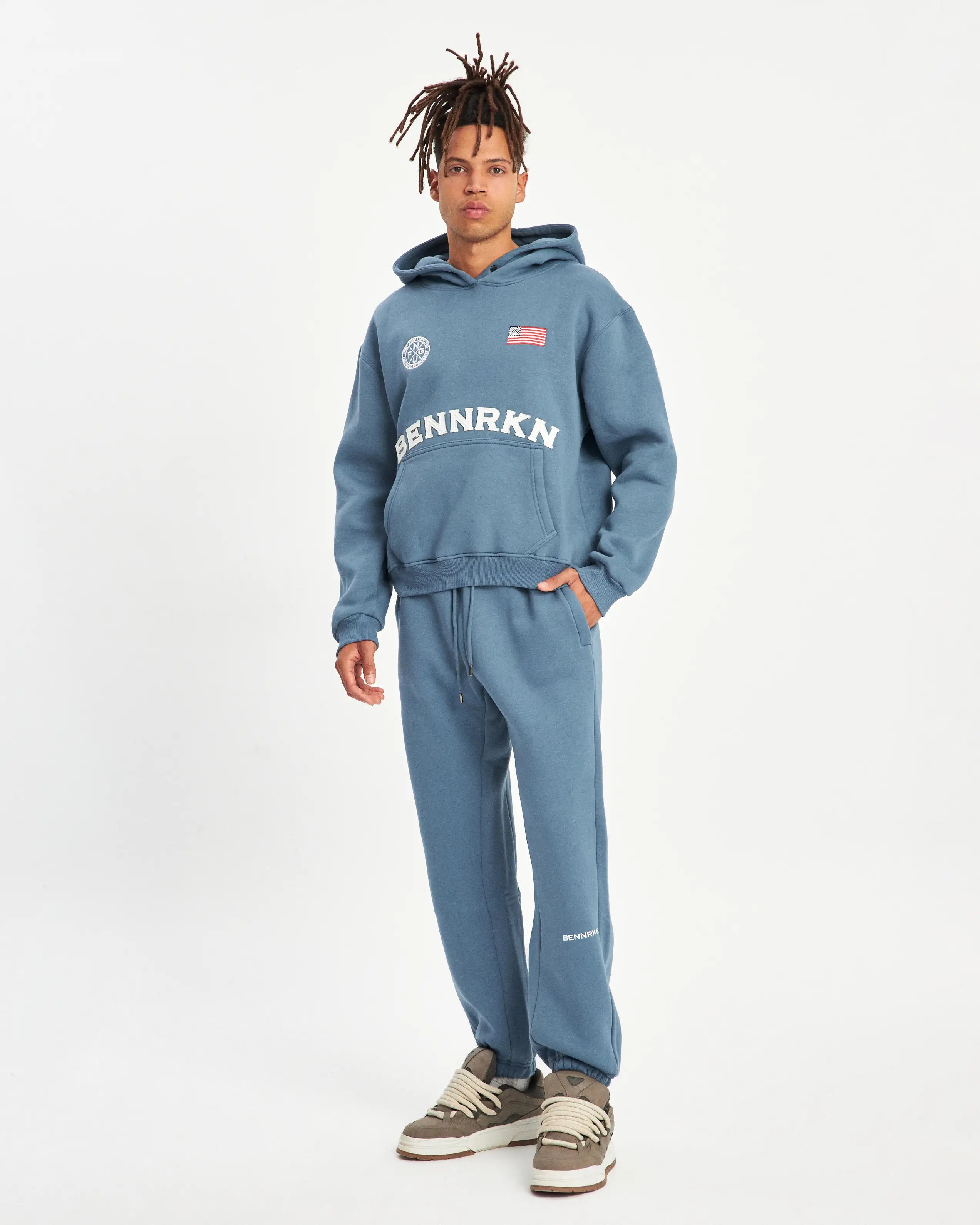 CUFFED SWEATPANT- BLUE MIRAGE - BENNRKN