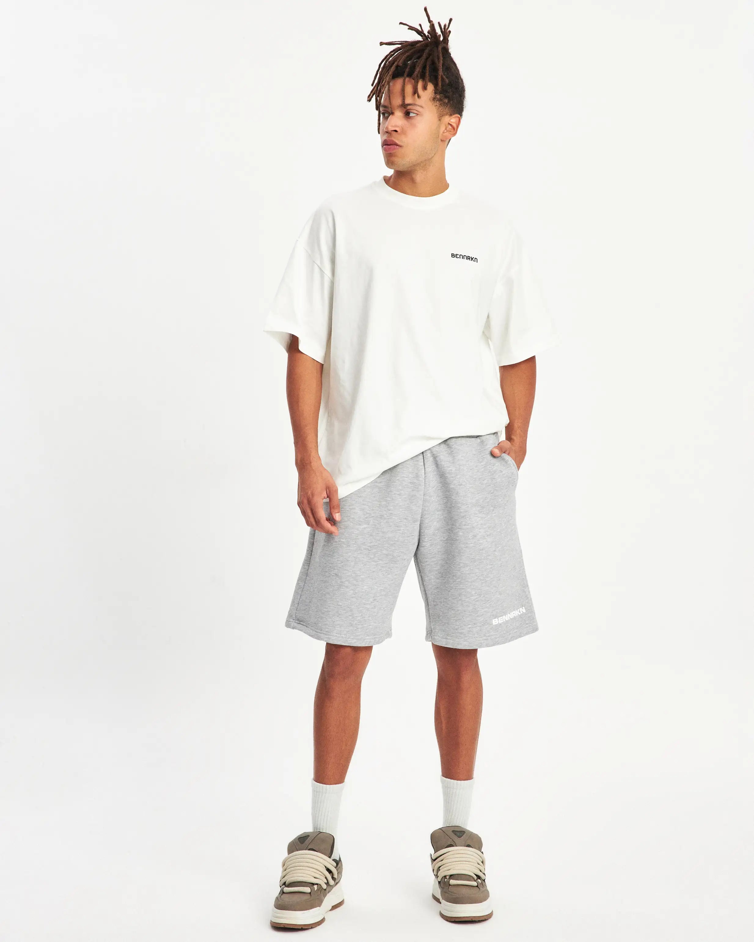INITIAL BENNRKN SHORT - GREY MARL - BENNRKN