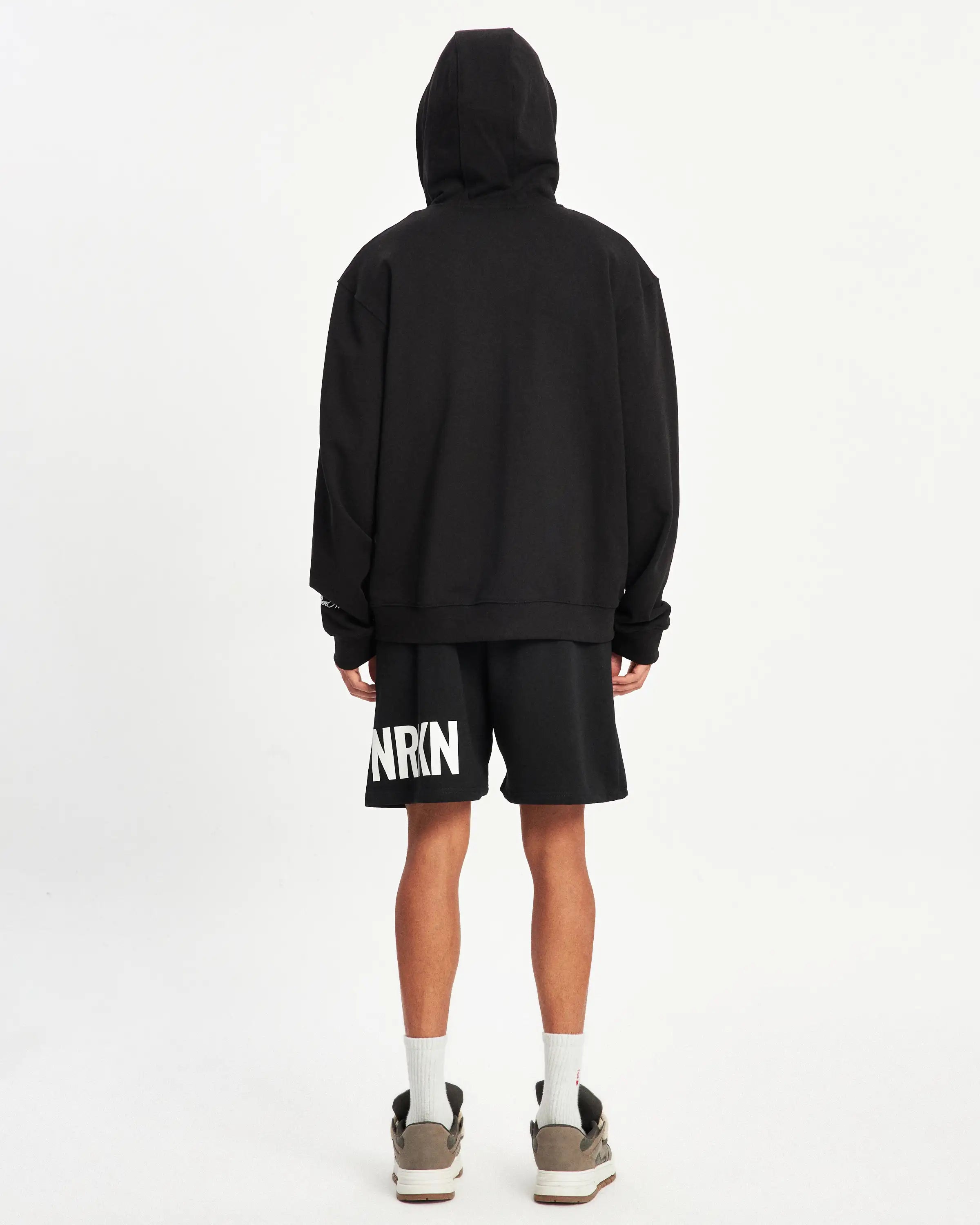 COLLEGE ZIP UP HOODIE - MIDNIGHT BLACK - BENNRKN