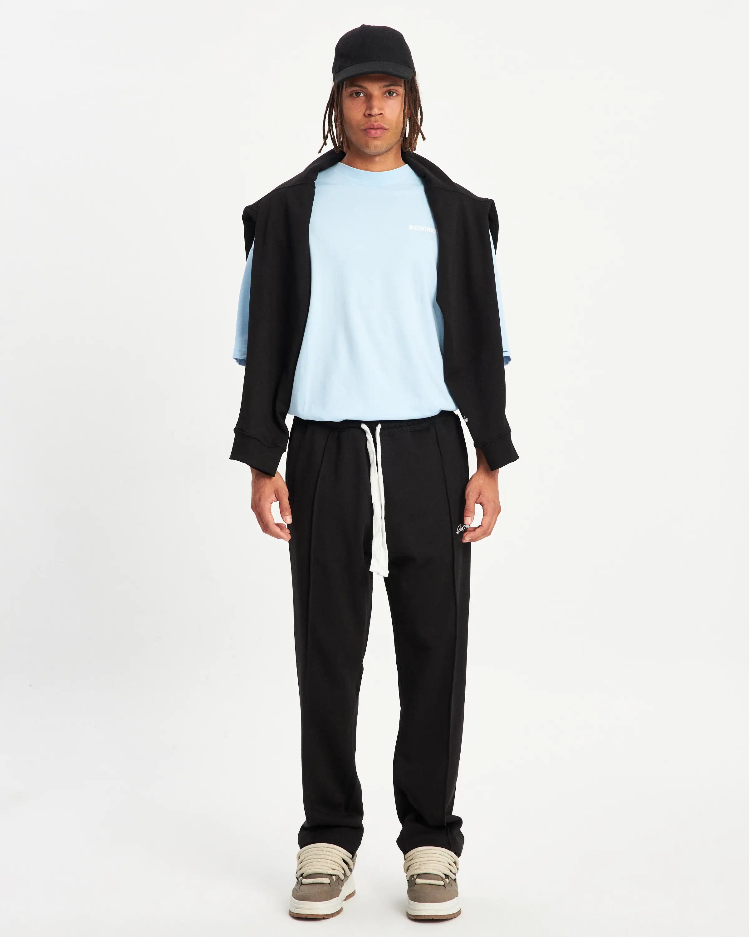 INITIAL SWEATPANT - MIDNIGHT BLACK - BENNRKN