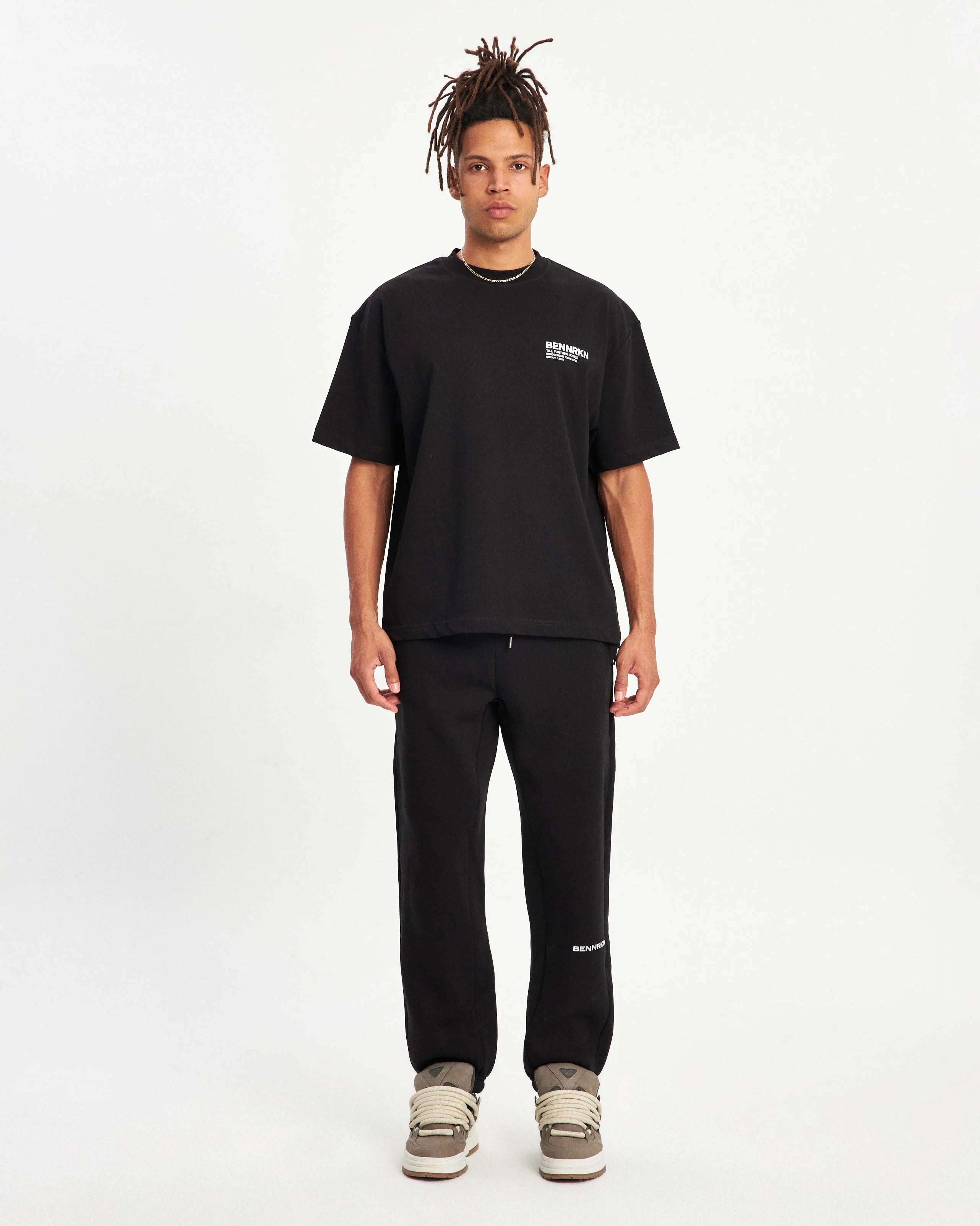 CUFFED SWEATPANT- BLACK