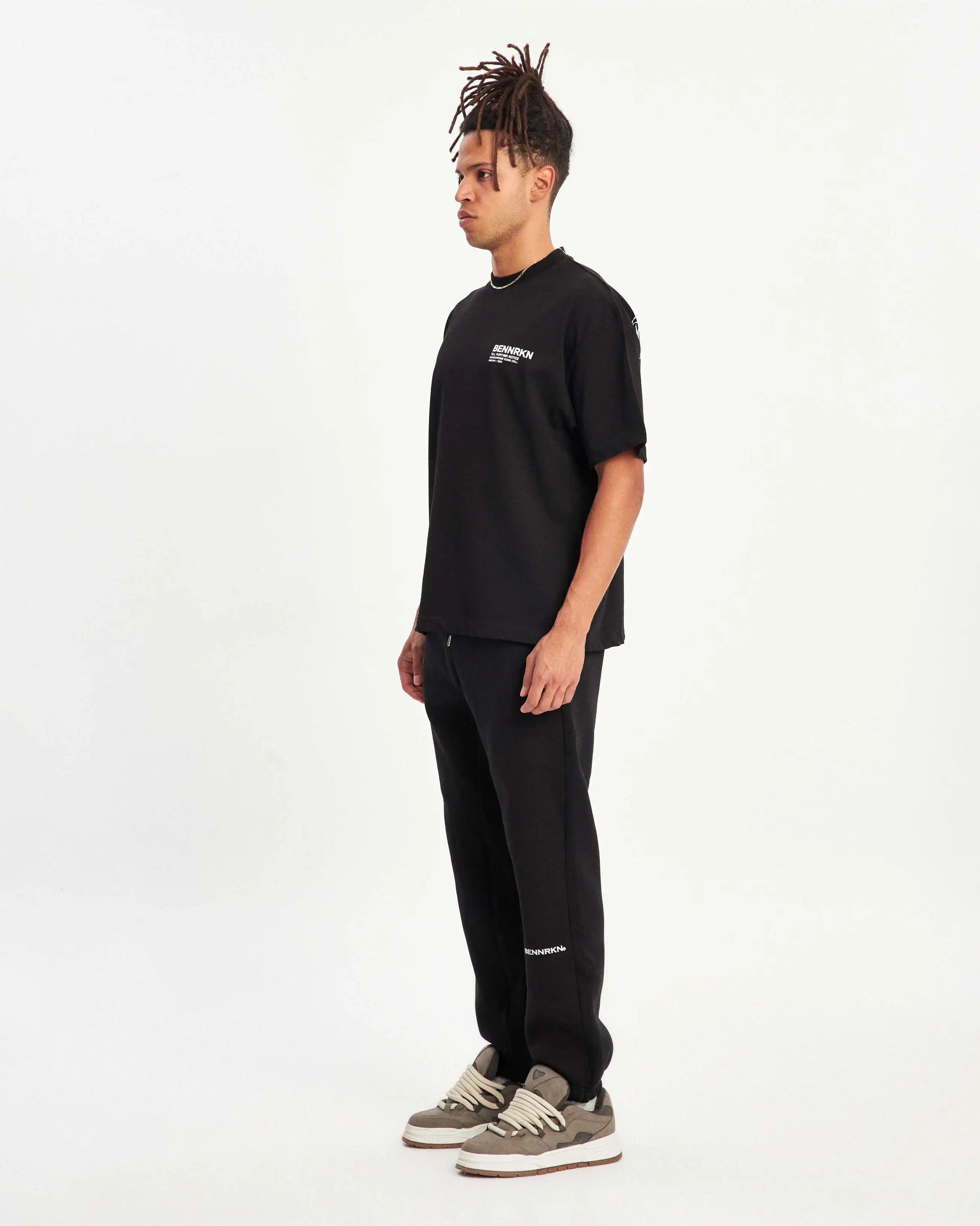 CUFFED SWEATPANT- BLACK