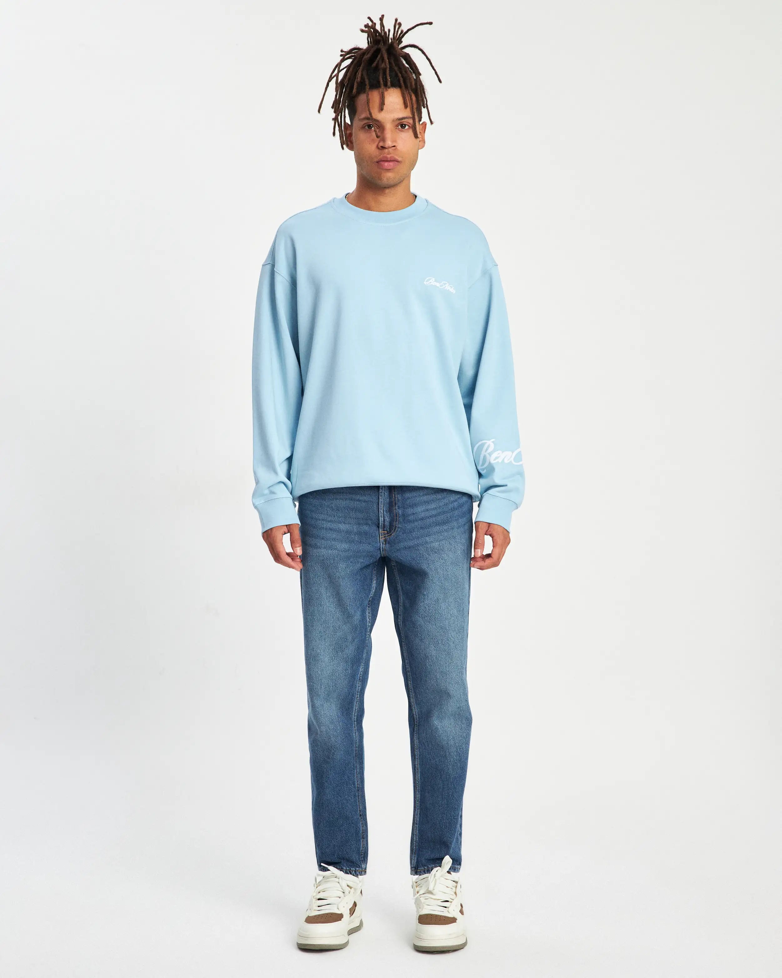 HANDWRITTEN SWEATSHIRT - BABY BLUE - BENNRKN