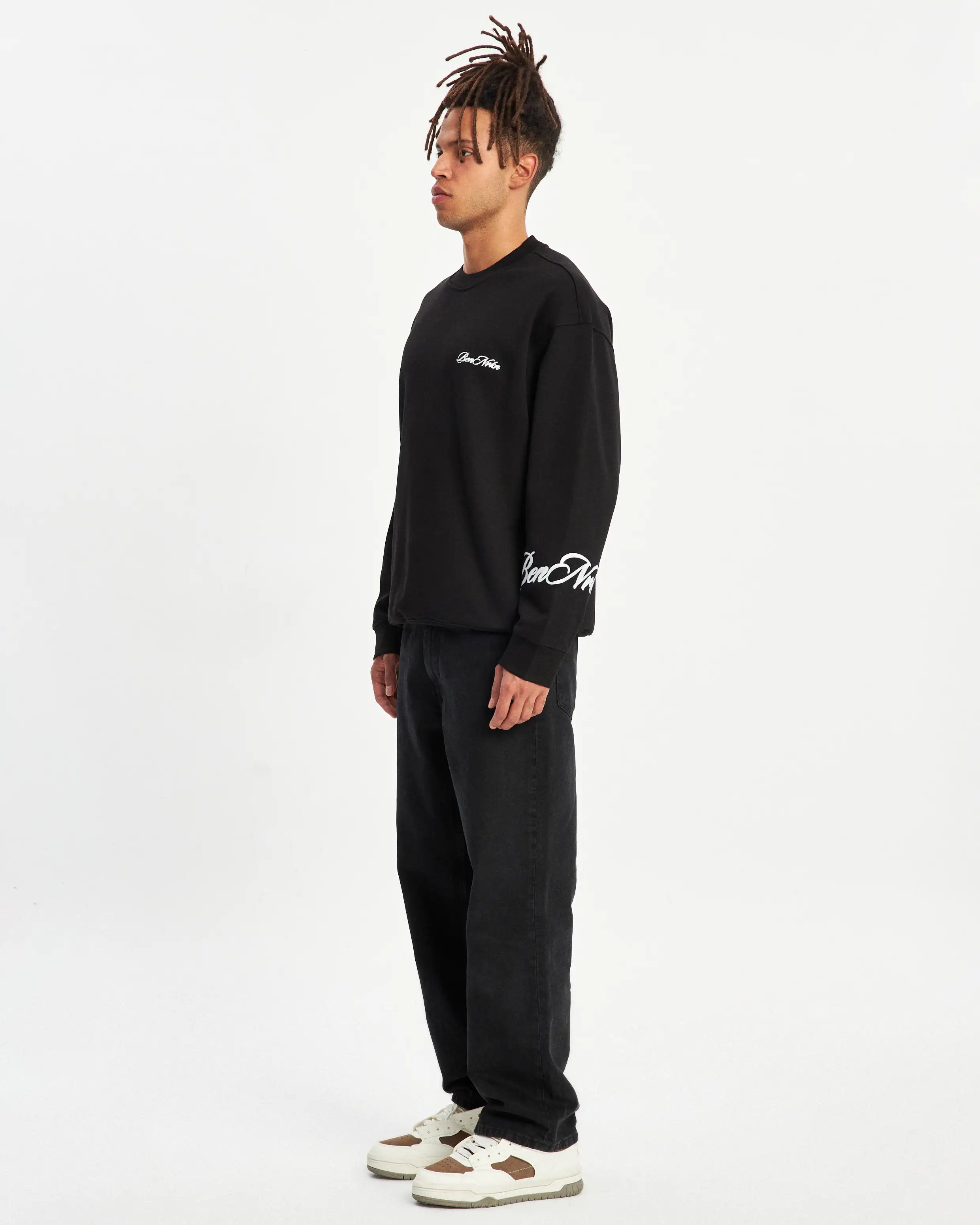 HANDWRITTEN SWEATSHIRT - MIDNIGHT BLACK - BENNRKN
