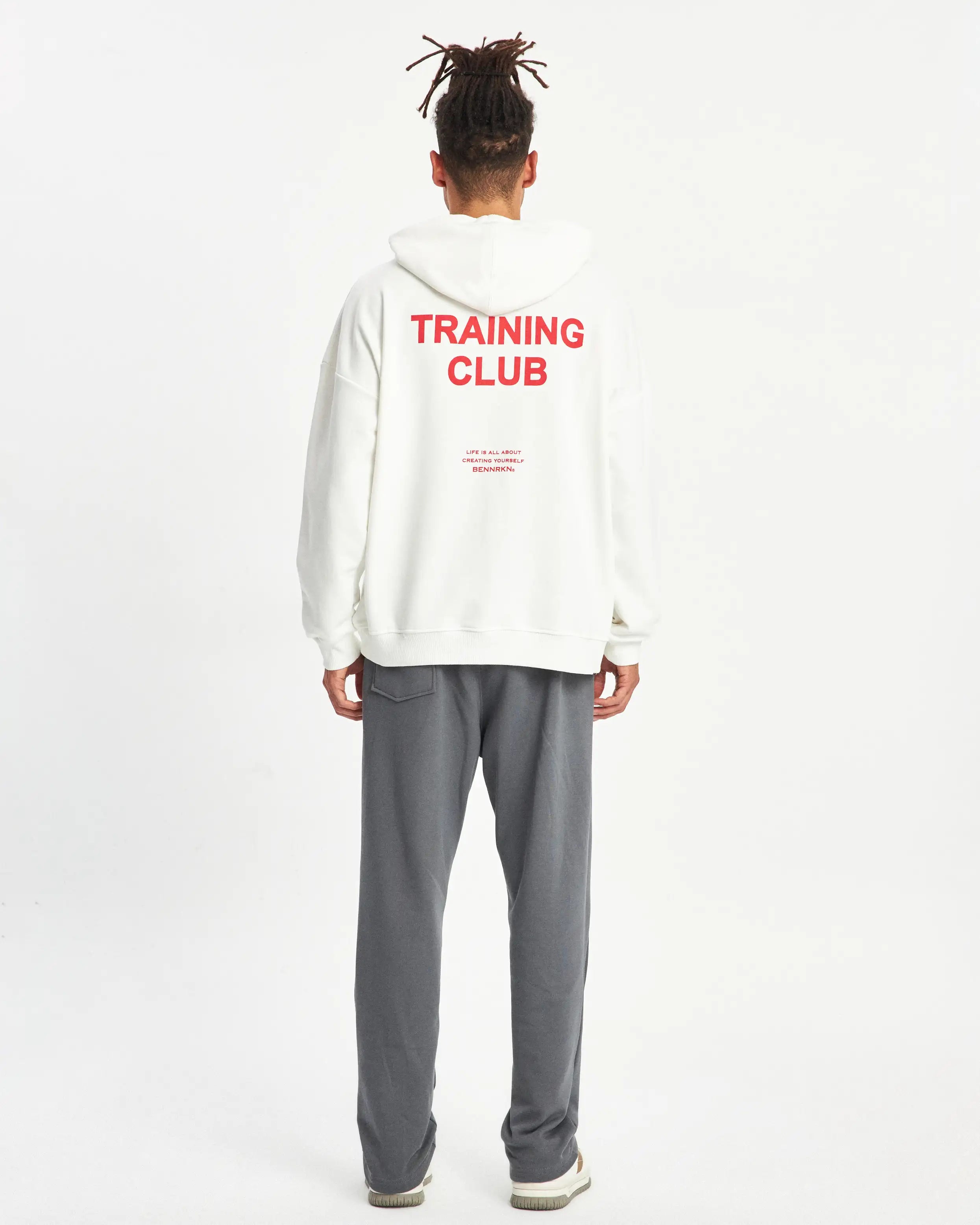 OVERSIZED TRAINING CLUB HOODIE - OFF WHITE