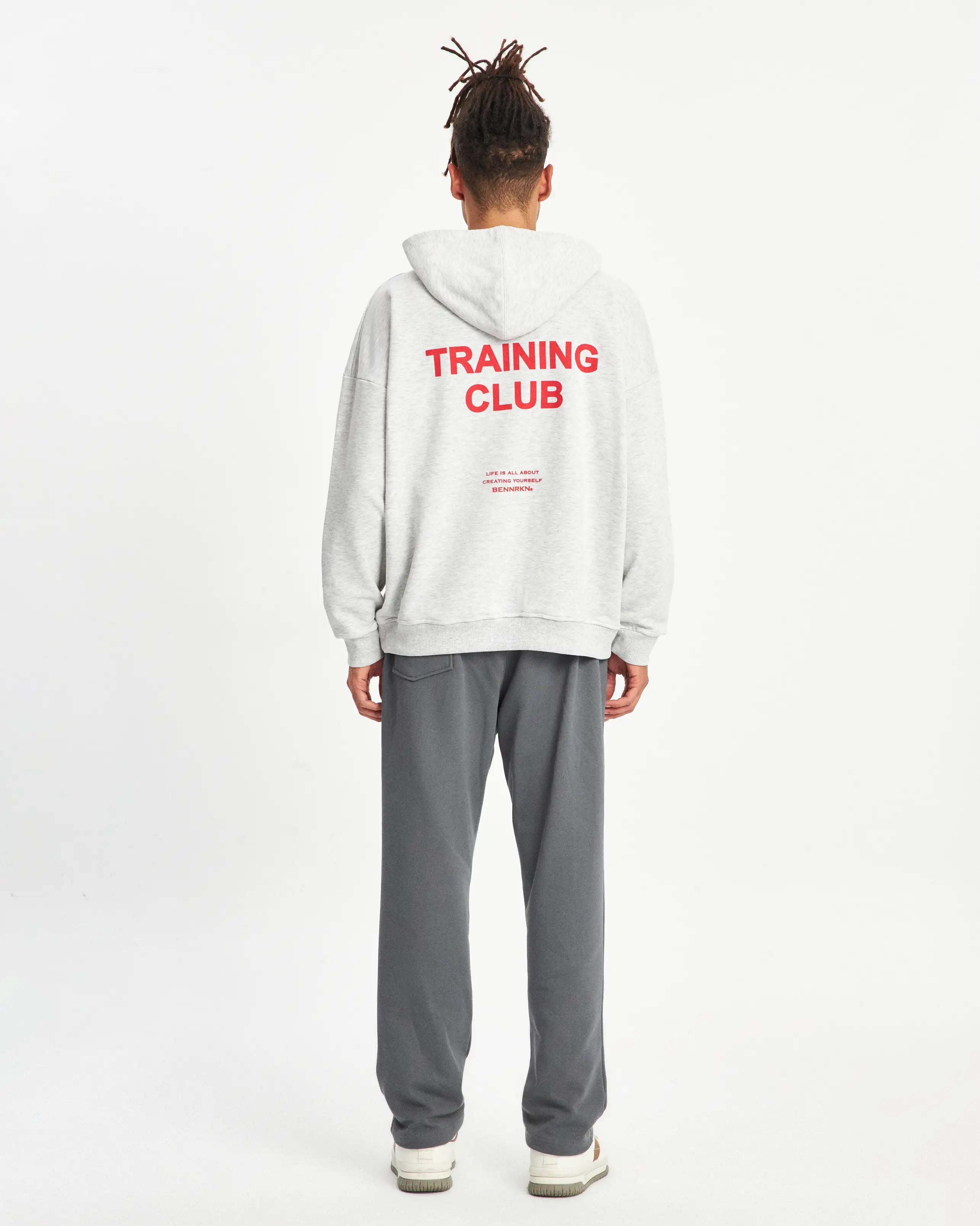 OVERSIZED TRAINING CLUB HOODIE - GREY MARL