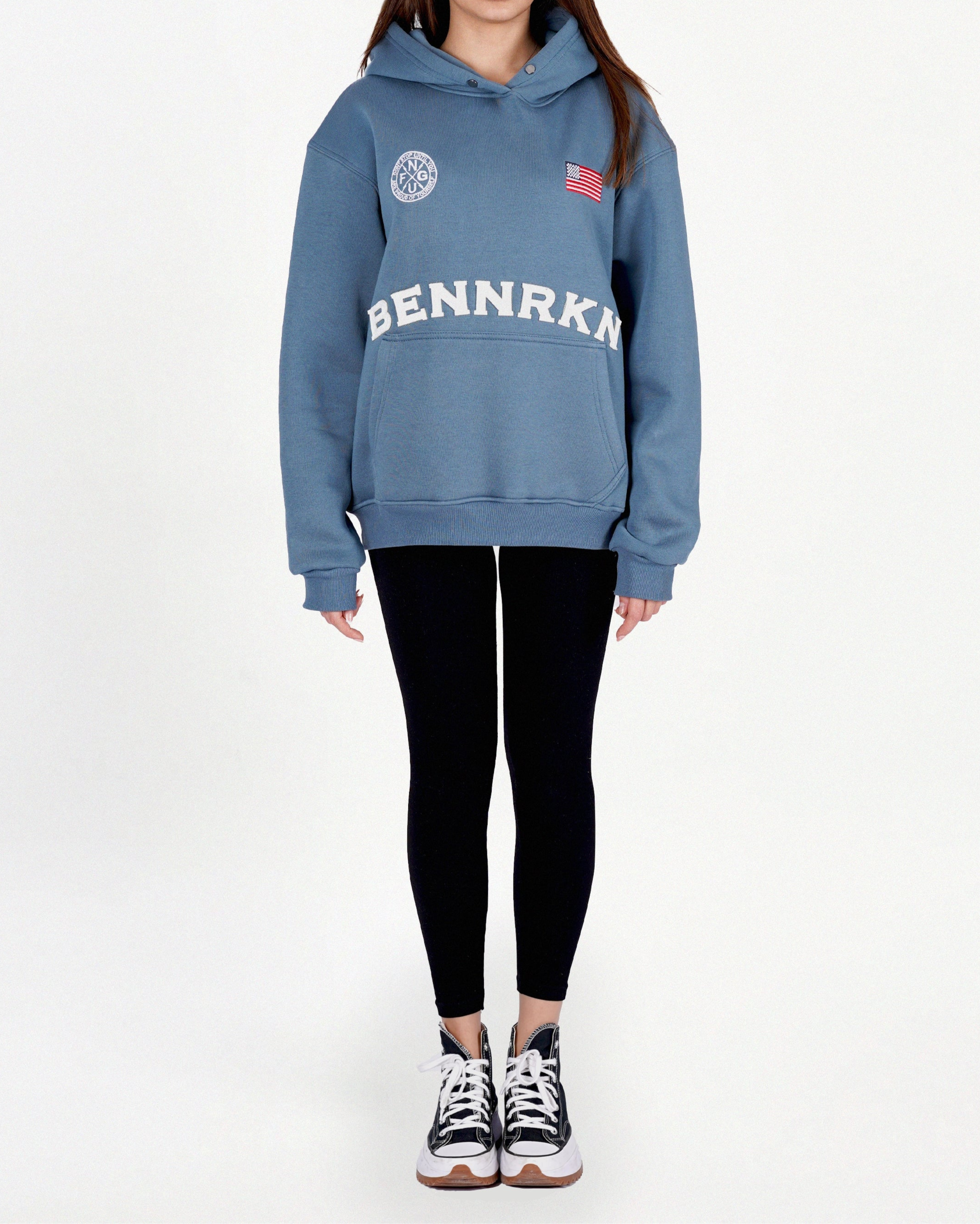 UNISEX HALL OF FAME HOODIE - BLUE MIRAGE