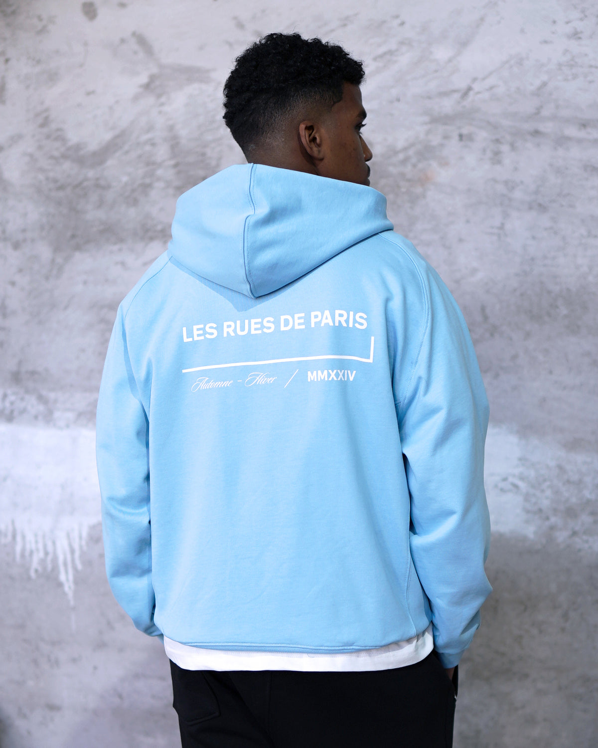 LES RUES DE PARIS HOODIE - BABY BLUE - BENNRKN