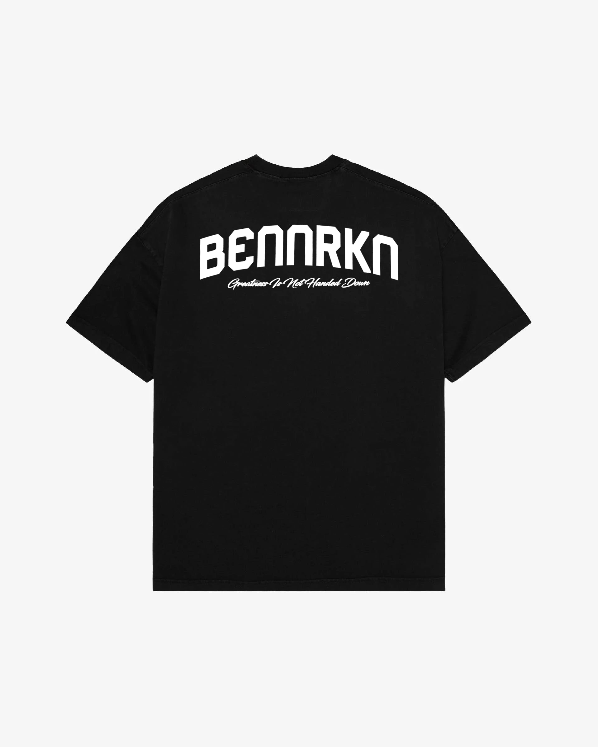 OVERSIZED ARCHED T-SHIRT - BLACK - BENNRKN