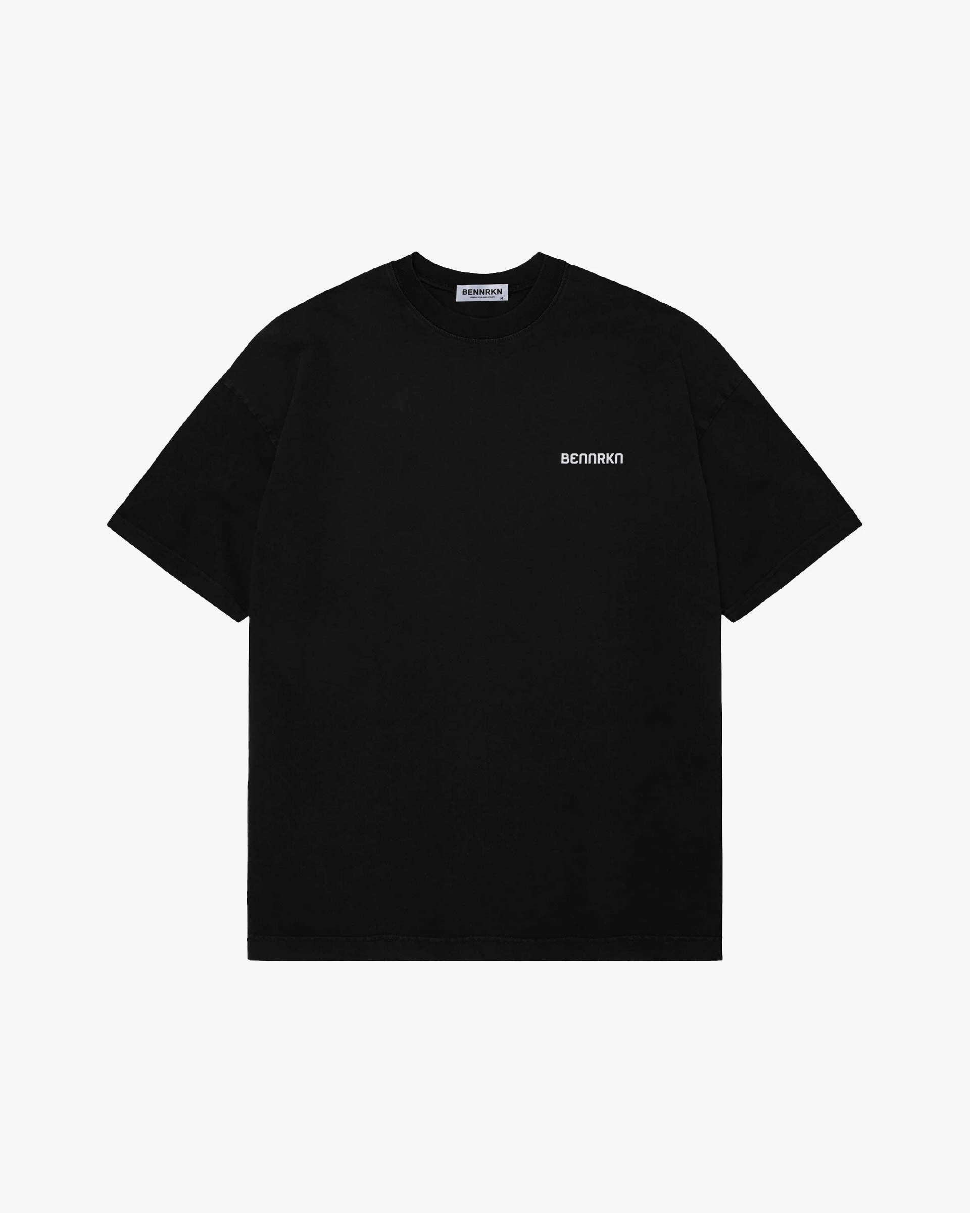 OVERSIZED ARCHED T-SHIRT - BLACK - BENNRKN