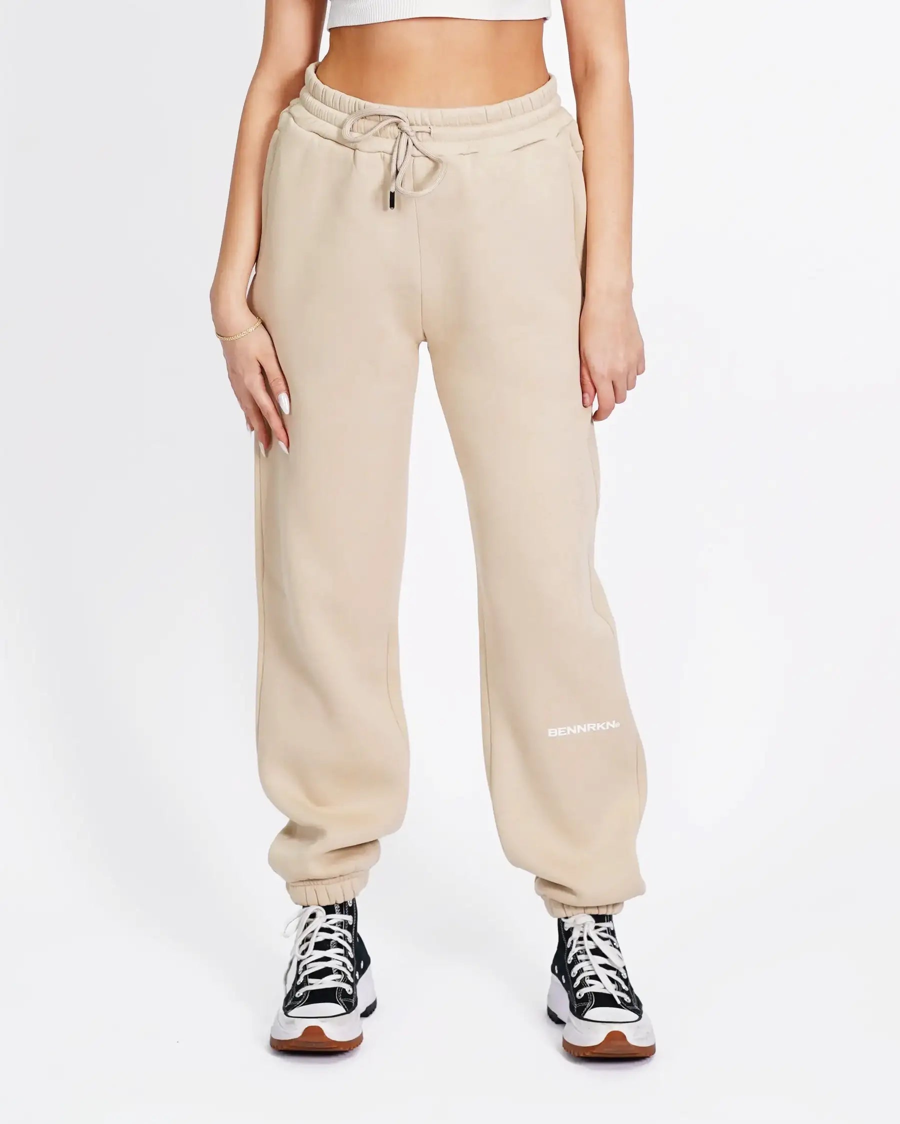 CUFFED SWEATPANT- BEIGE