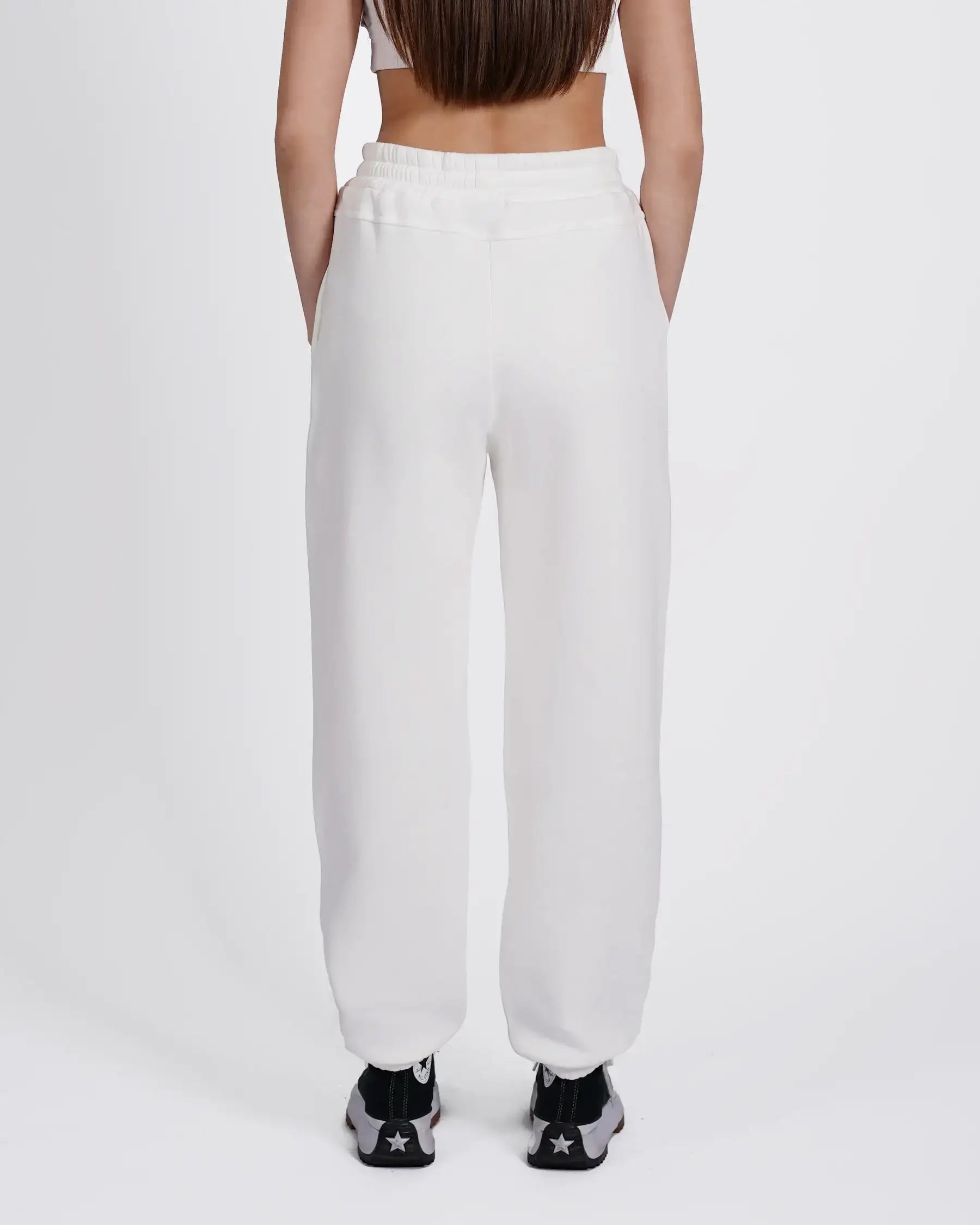 CUFFED SWEATPANT- OFF WHITE