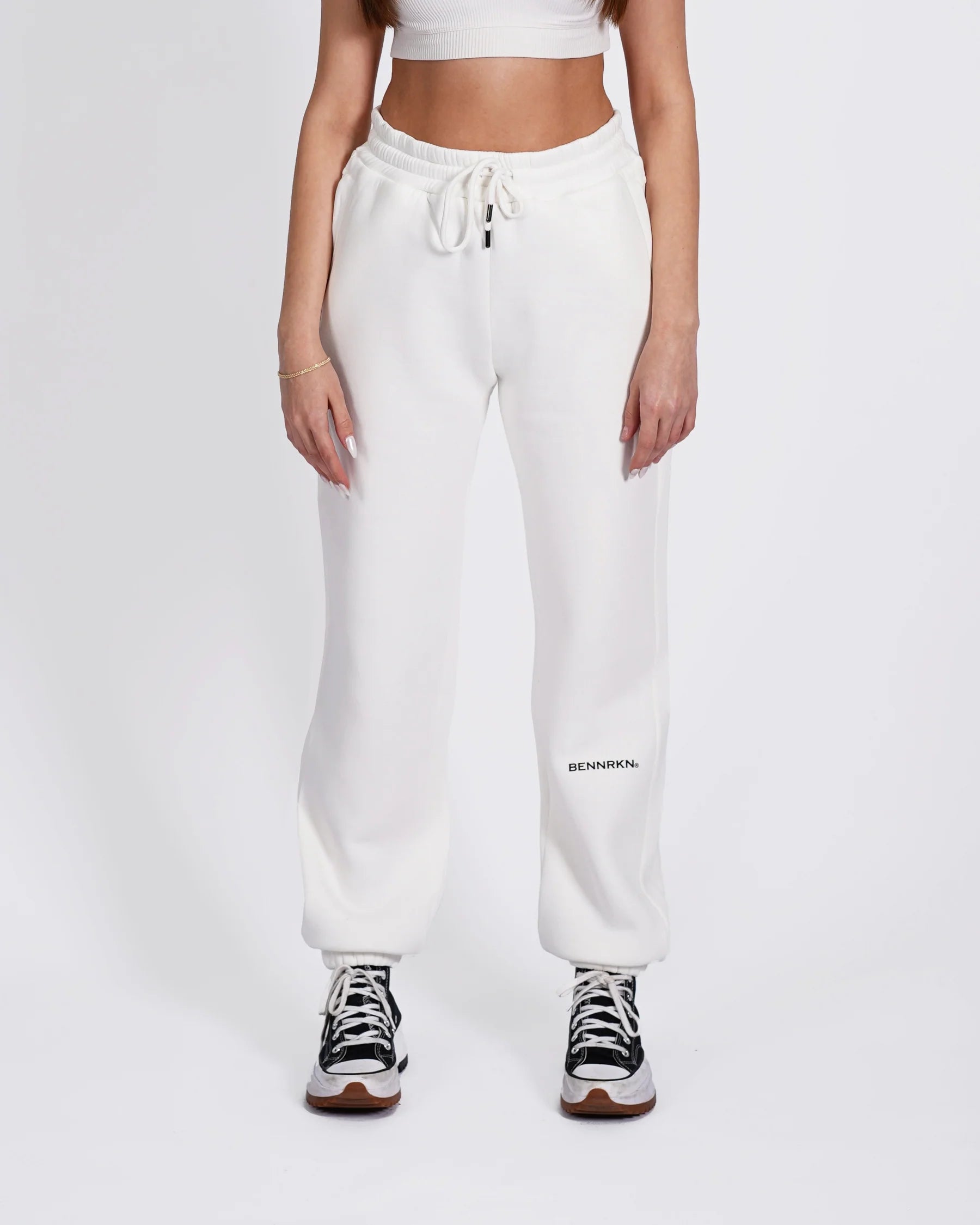 CUFFED SWEATPANT- OFF WHITE