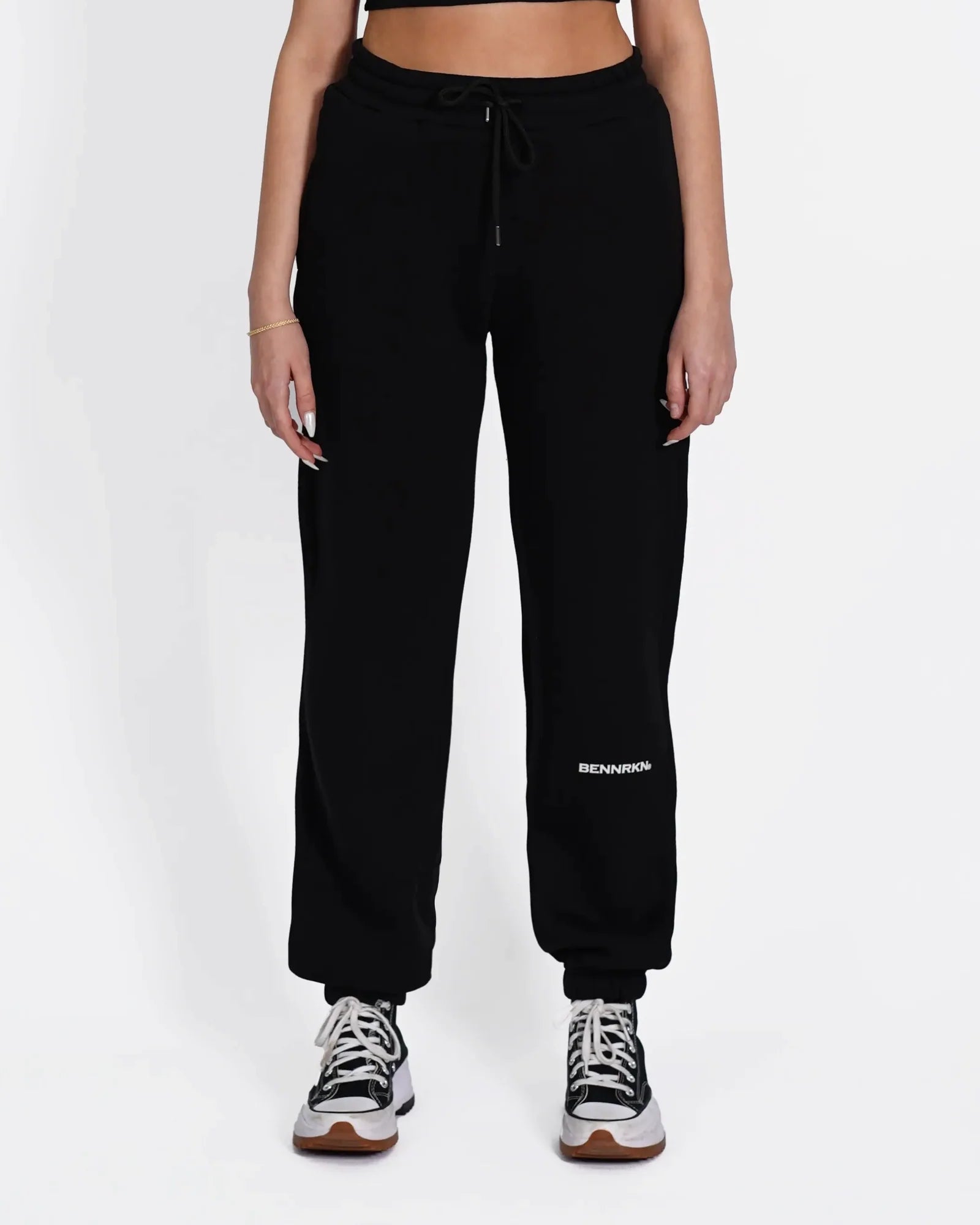 CUFFED SWEATPANT- BLACK