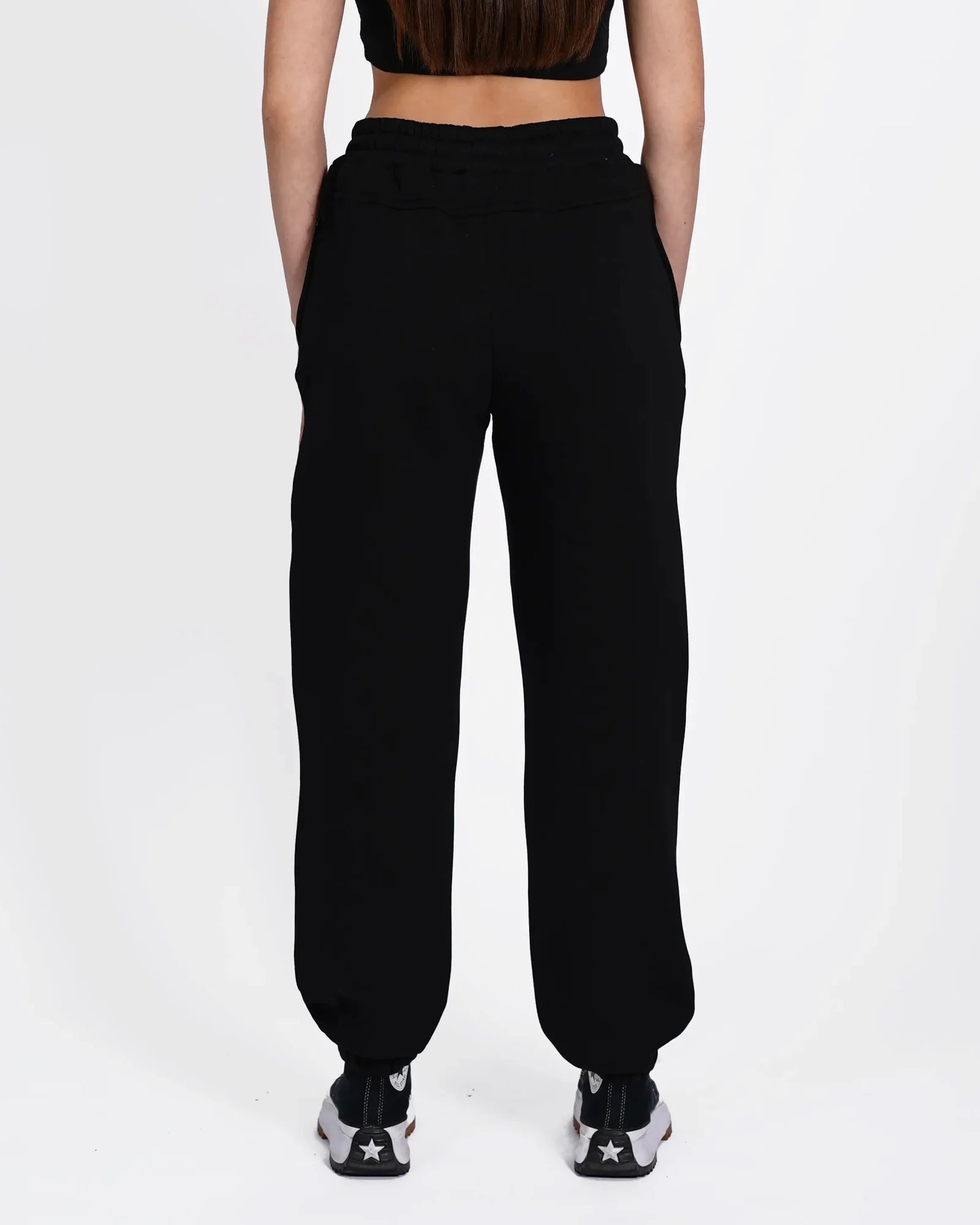 CUFFED SWEATPANT- BLACK