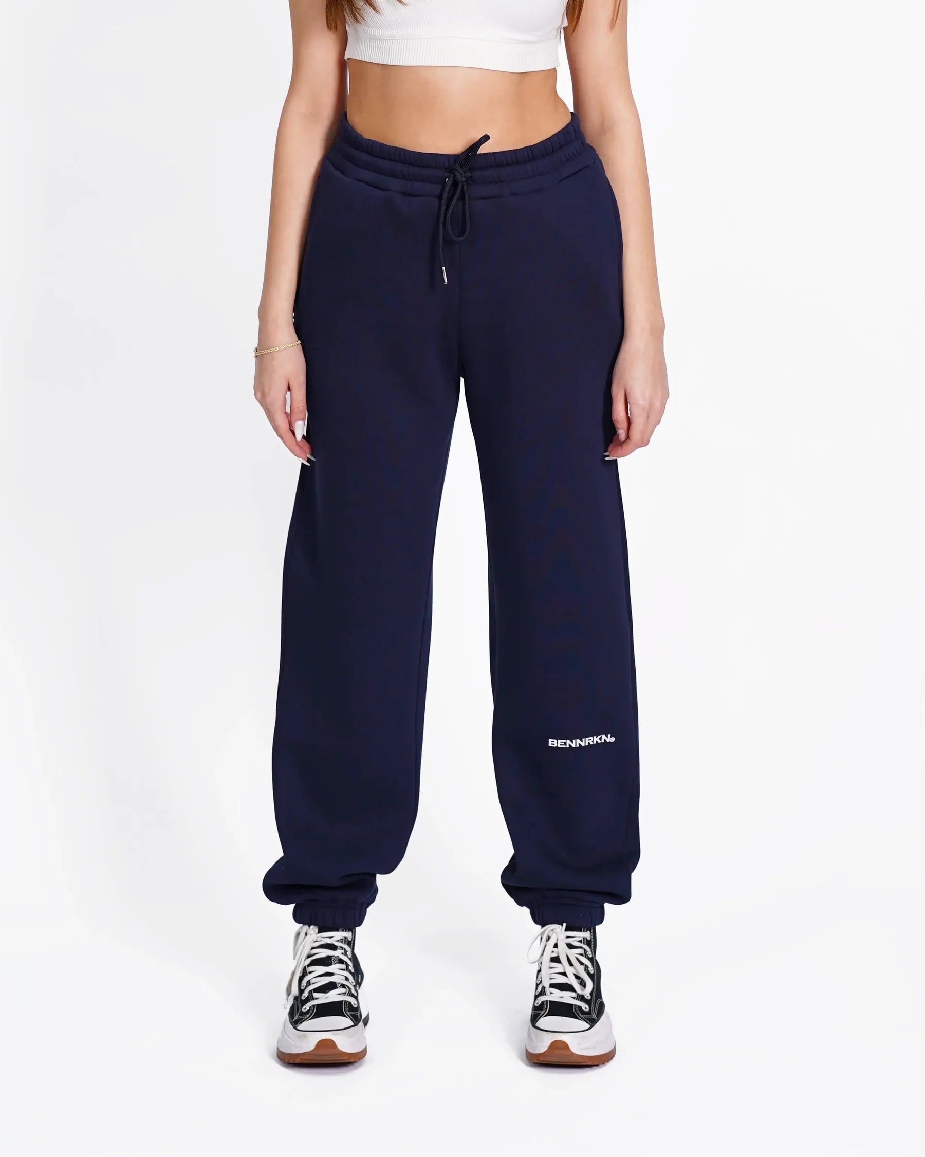 CUFFED SWEATPANT- NAVY