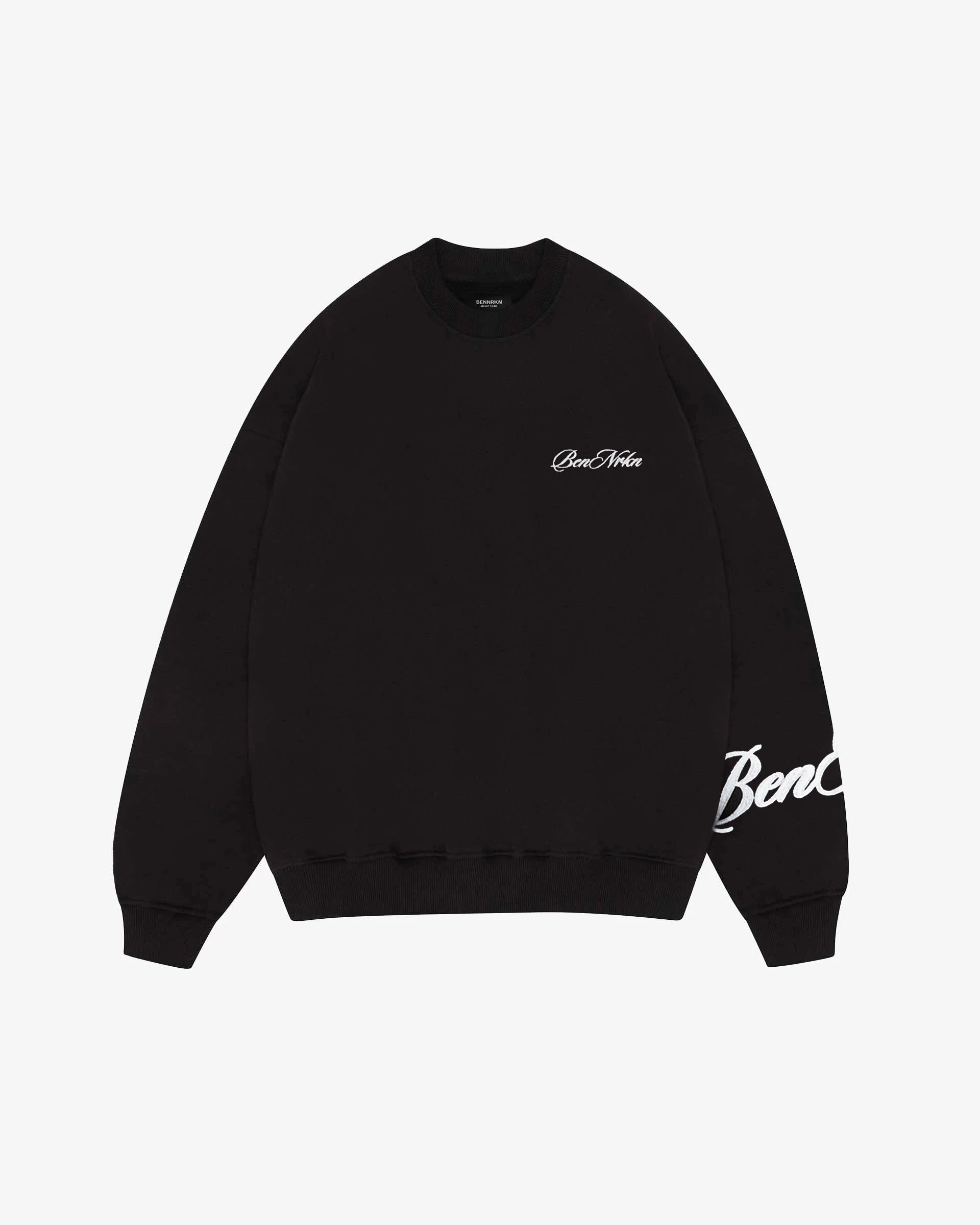 HANDWRITTEN SWEATSHIRT - MIDNIGHT BLACK - BENNRKN