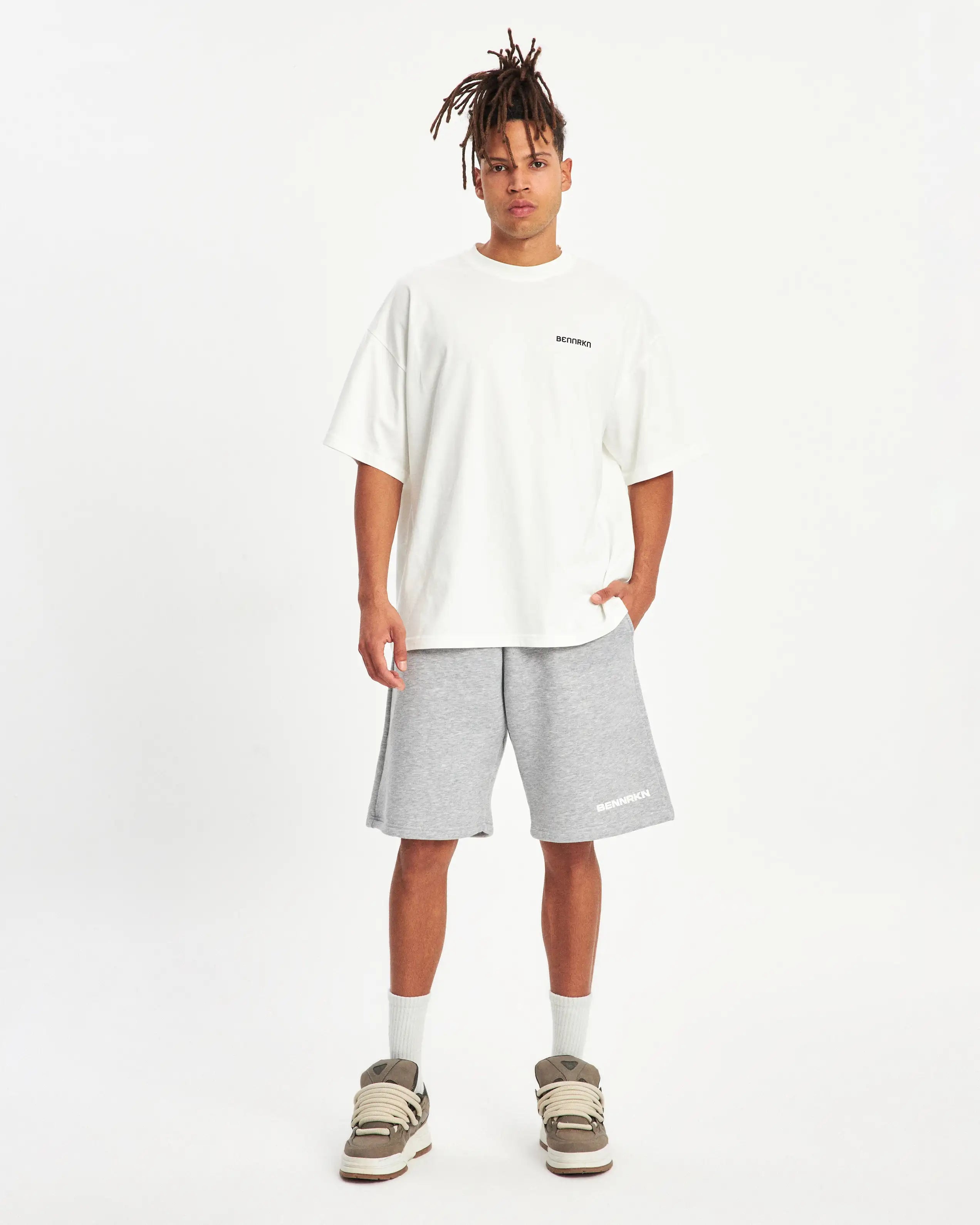 INITIAL BENNRKN SHORT - GREY MARL - BENNRKN