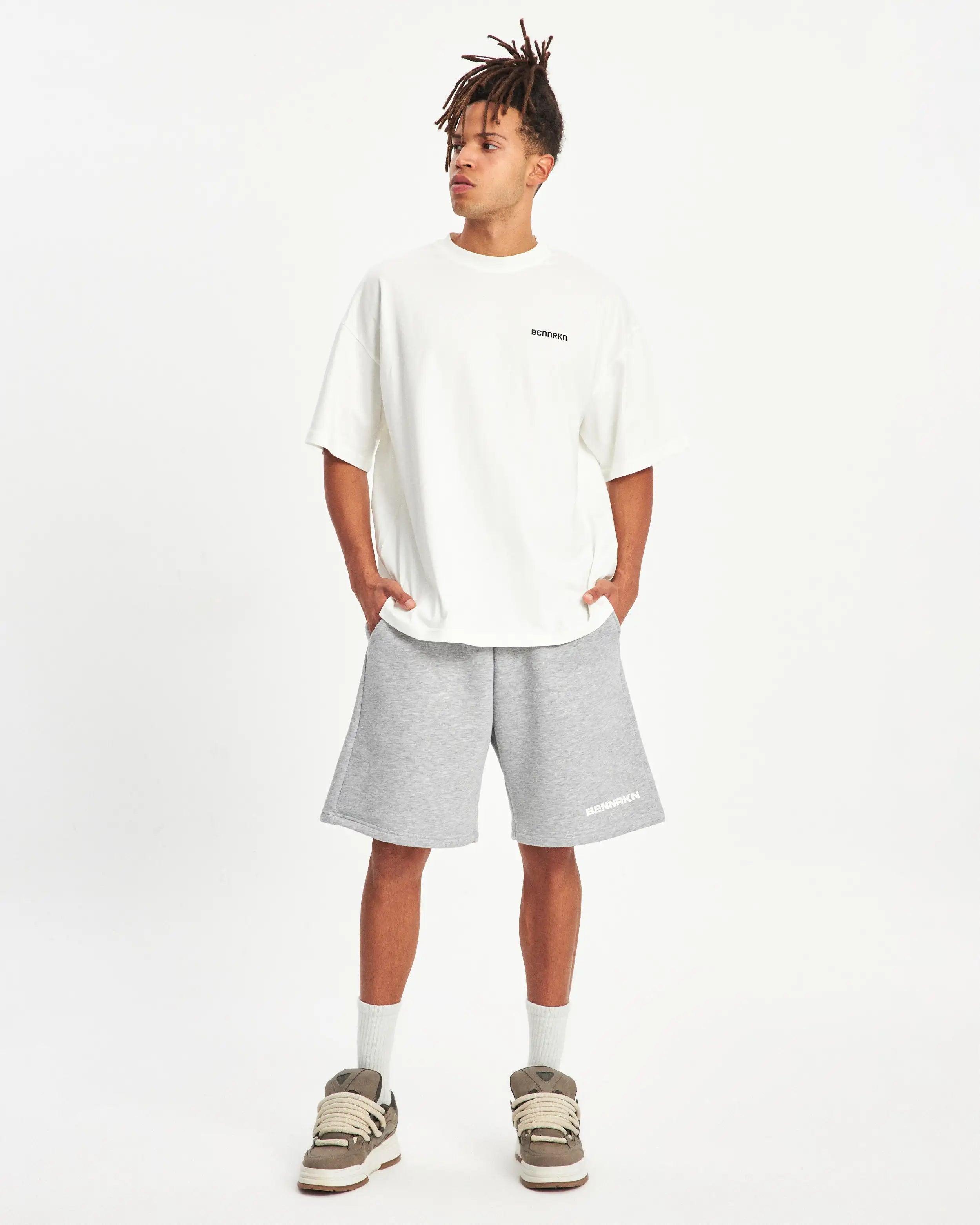INITIAL BENNRKN SHORT - GREY MARL - BENNRKN