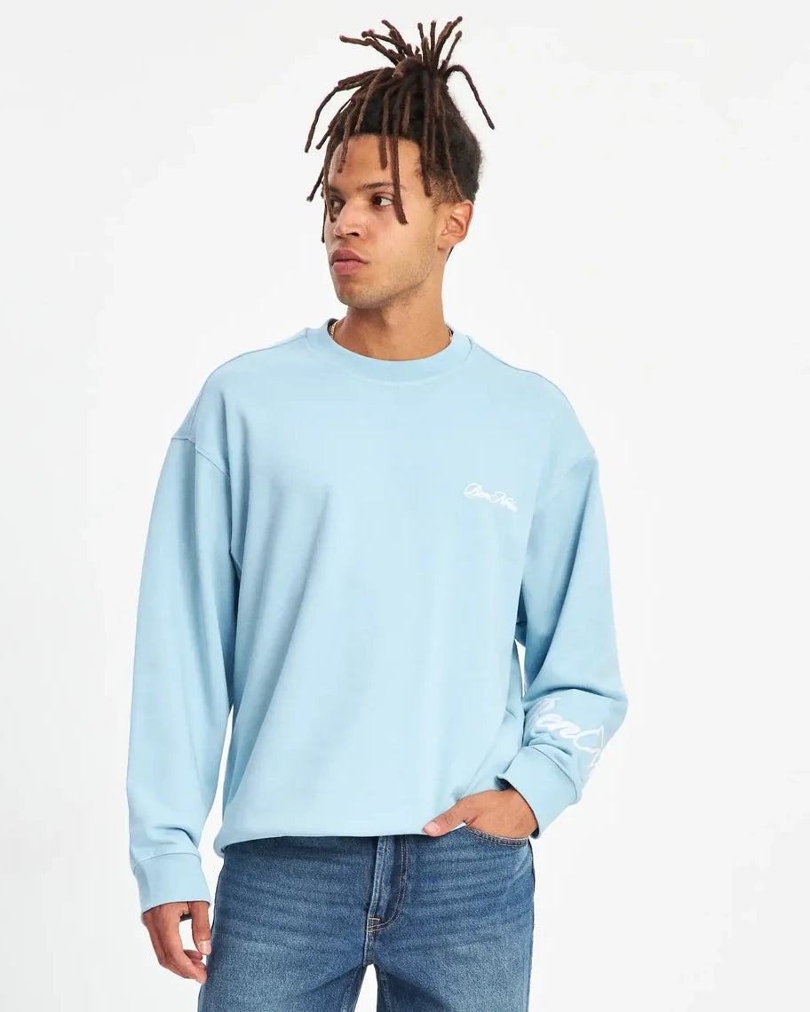 HANDWRITTEN SWEATSHIRT - BABY BLUE - BENNRKN