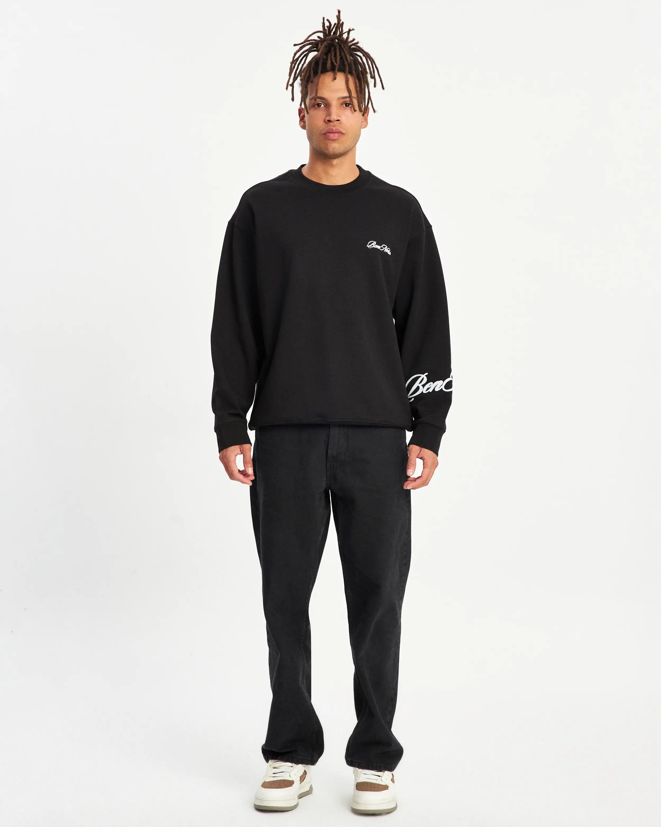 HANDWRITTEN SWEATSHIRT - MIDNIGHT BLACK - BENNRKN