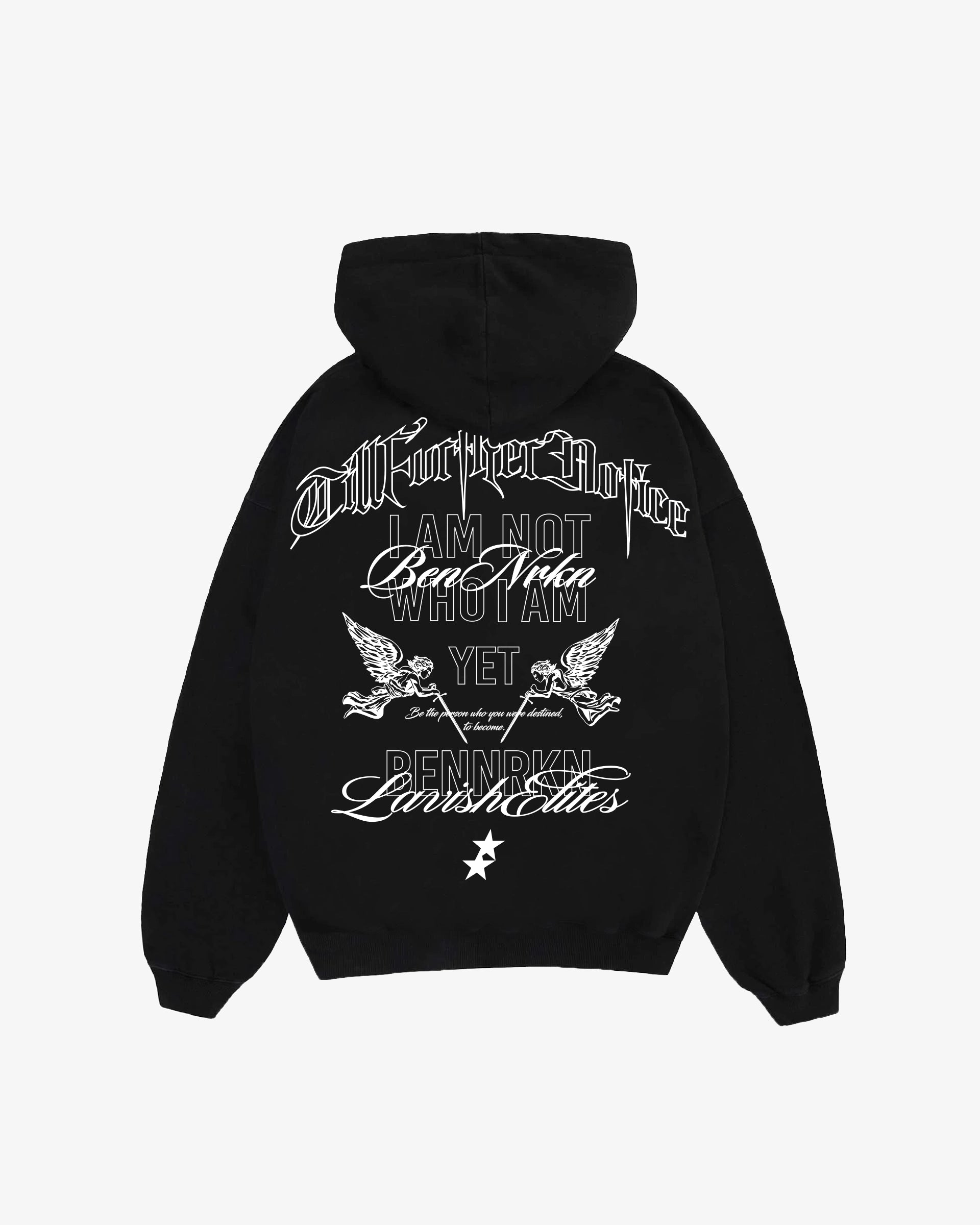 MONOCHROME ICONS HOODIE - MIDNIGHT BLACK - BENNRKN